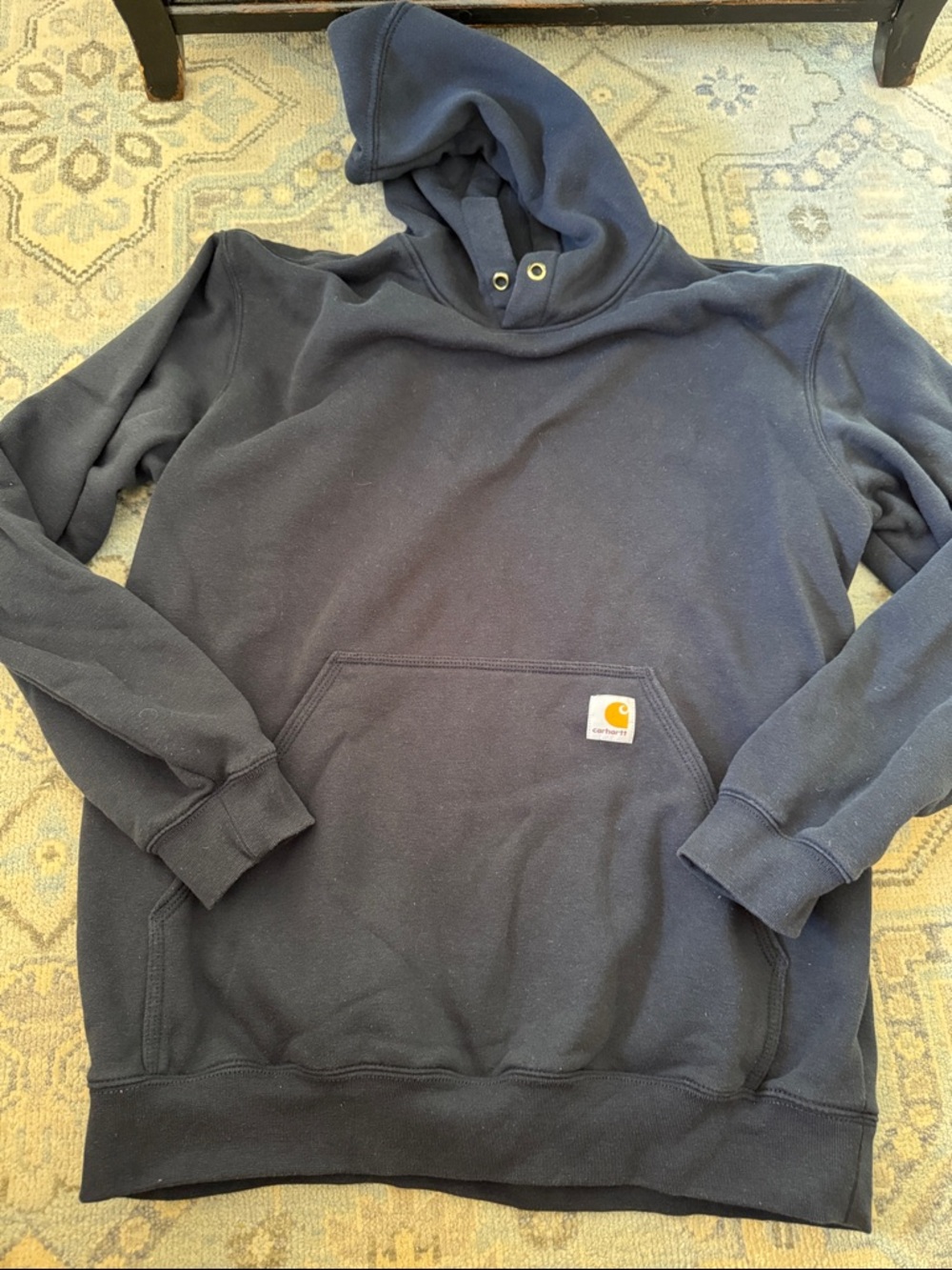 Carhartt Navy Blue Pullover Hooded Sweatshirt